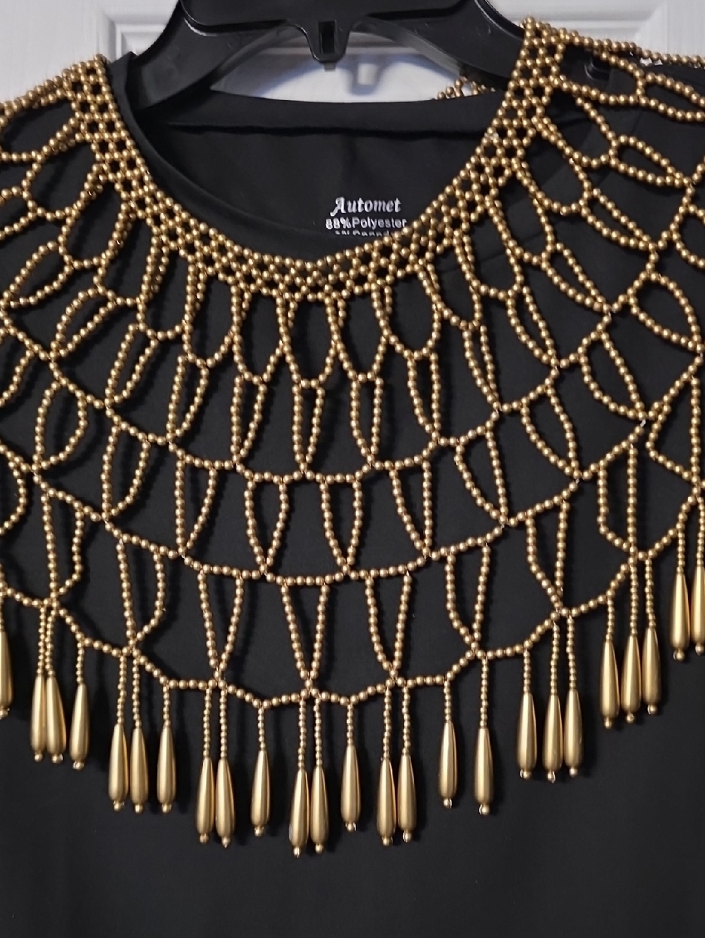 Gold Beaded Collar Necklace